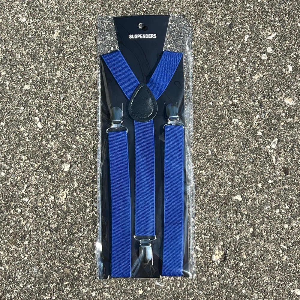 Blue suspenders NWT